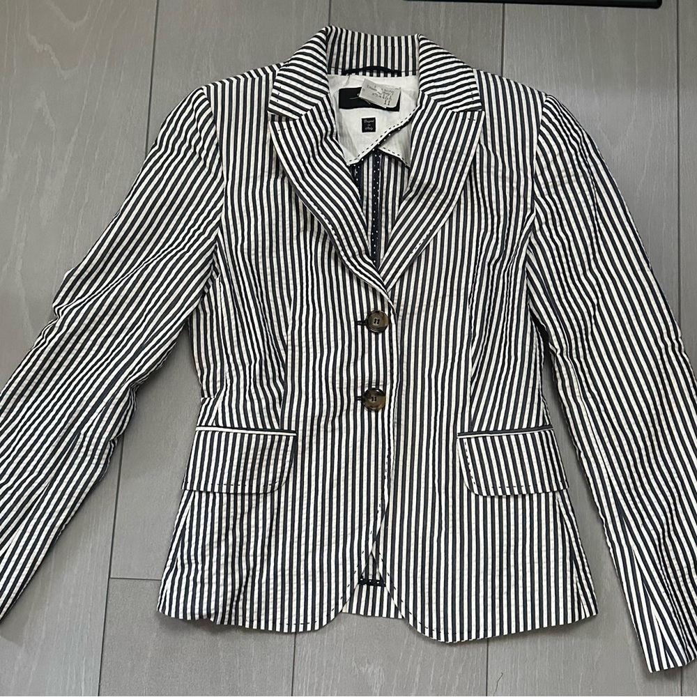Weekend Max Mara Vanda Women’s Striped Seersucker Blazer Size 6